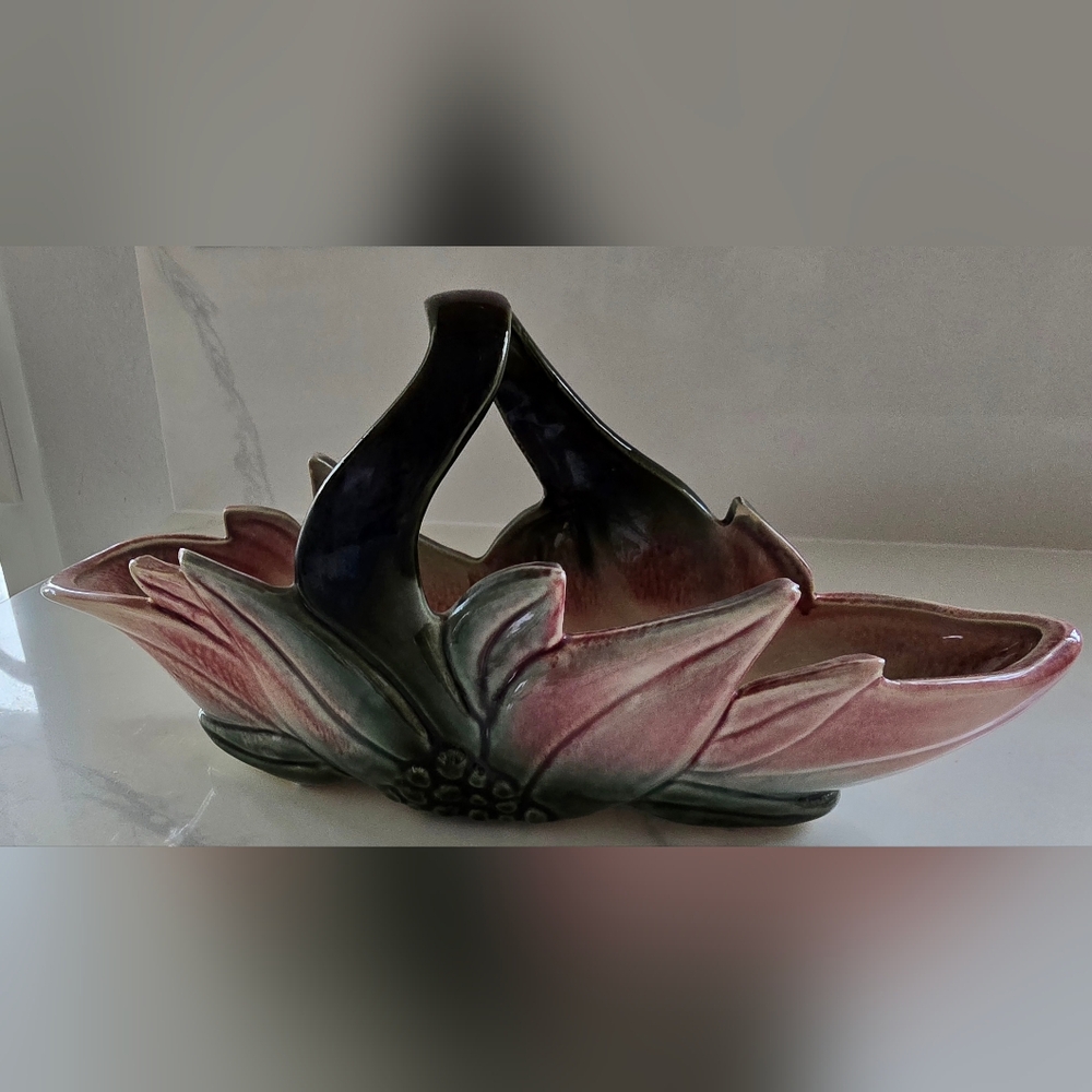 Vintage Hull Poinsettia‎ Glaze Ceramic Pottery Planter 1950s